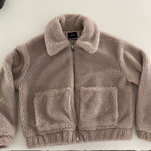 Urban Outfitters Fuzzy Bomber Jacket